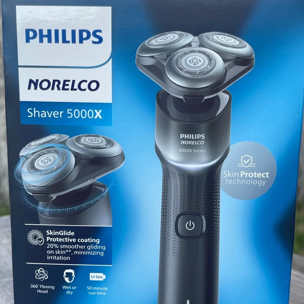 Philips Norelco Shaver 5000X Mens OS Black  X5004/84 Electric Rotary Razor‎ NEW